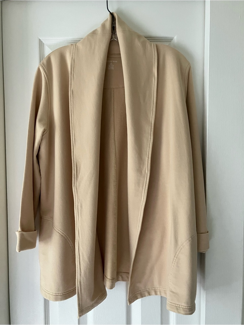 Lands' End Champagne Color, Women's Jacket in French Terry